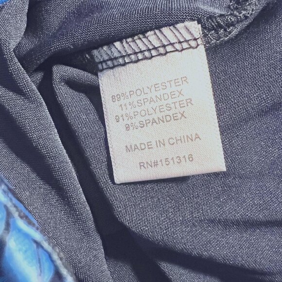 Court Haley-Women's Sports Blue Tropical Skort-Gold/Tennis-Pull On -Sz. Large - Picture 12 of 12